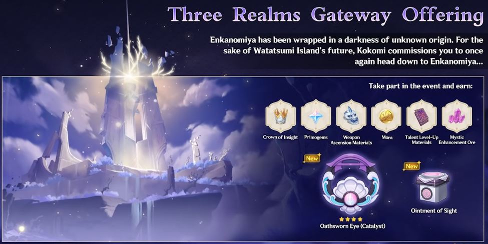 Three Realms Gateway Offering is an event that would appear in version 2.5